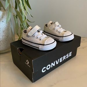 Converse all star glitter Velcro low top infant
